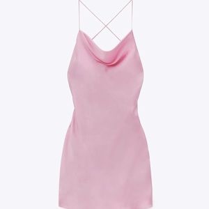 Zara satin open back dress